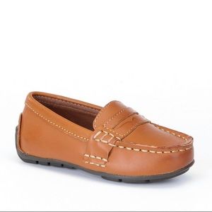 Boys' Telly Burnished Leather Penny Loafers